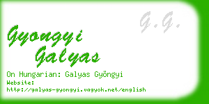 gyongyi galyas business card